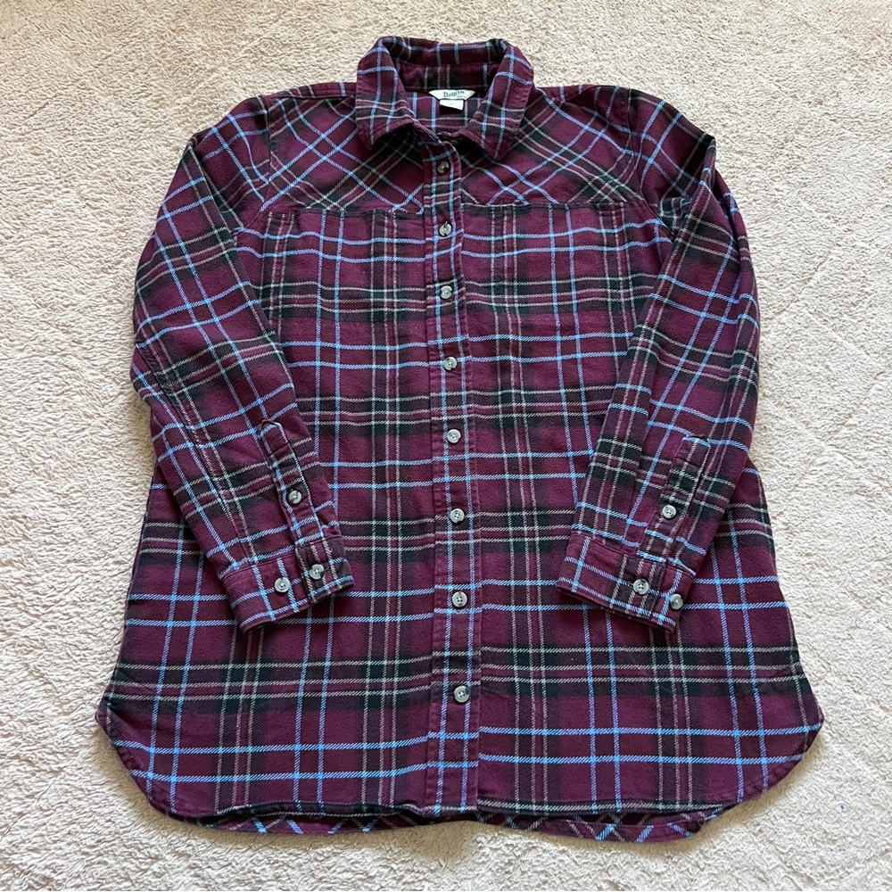 Duluth Trading Co. Plaid Flannel‎ Shirt Preppy Western Minimalist Rodeo Size M